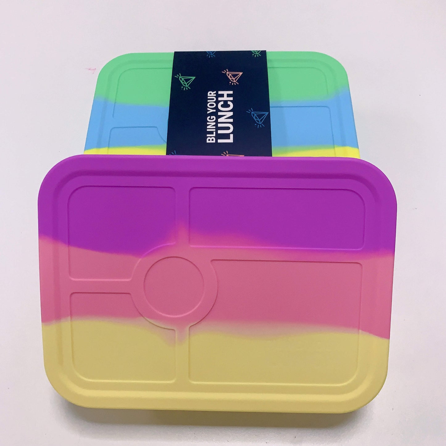 Colorful Silicone Bento Box - 5 Compartment