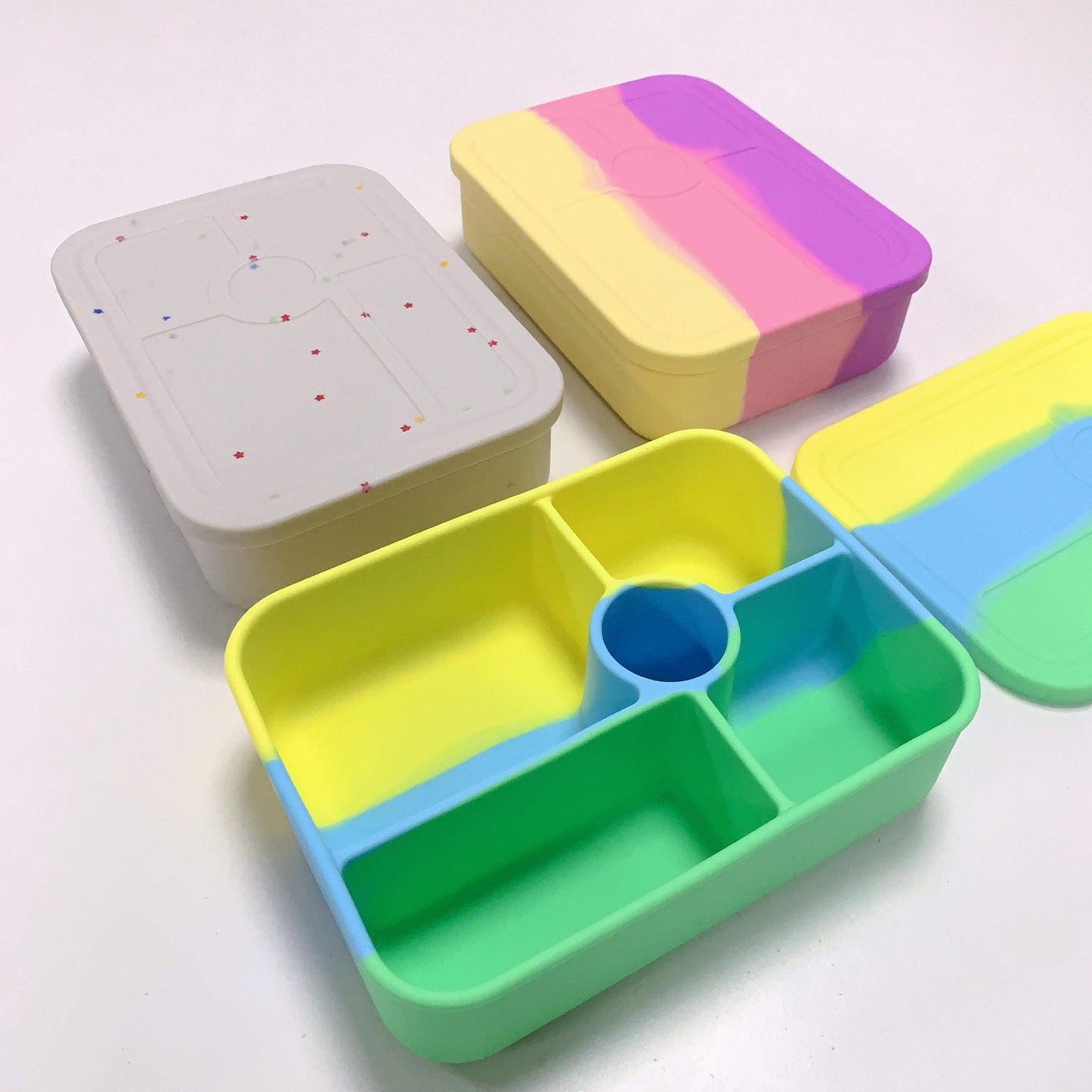 Colorful Silicone Bento Box - 5 Compartment