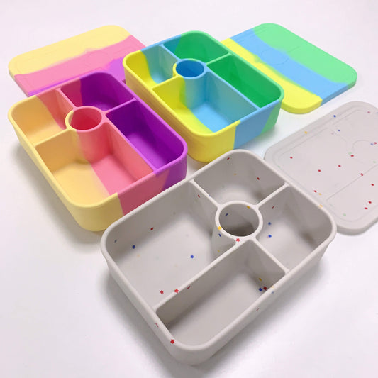 Colorful Silicone Bento Box - 5 Compartment